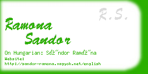 ramona sandor business card